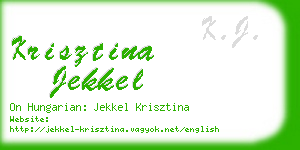 krisztina jekkel business card